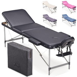 Massagetafel 3 sectie Aluminium Lichtgewicht