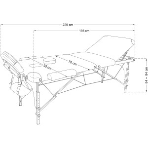 Lettino massaggio 3 Zone Classico