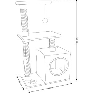 Tiragraffi per gatti 85 cm.
