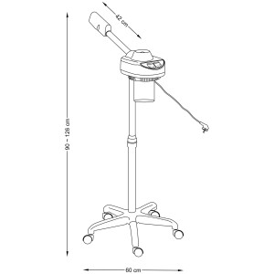 Vaporizzatore viso con stativo regolabile