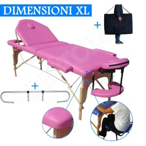 Lettino massaggio nuovo modello Rosa + Portarotolo