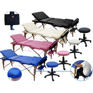 Liege-massage 3-zonen + Hocker