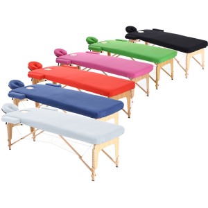 Ensemble de couverture en coton pour table de massage 195 x 70 cm.