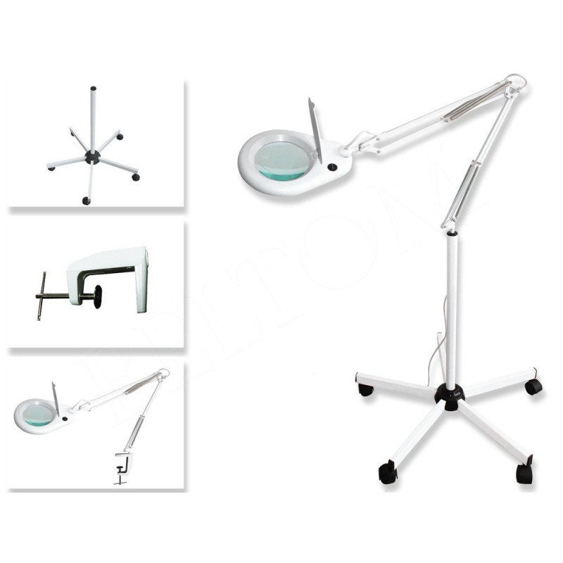 Lente ingrandimento a LED con stativo