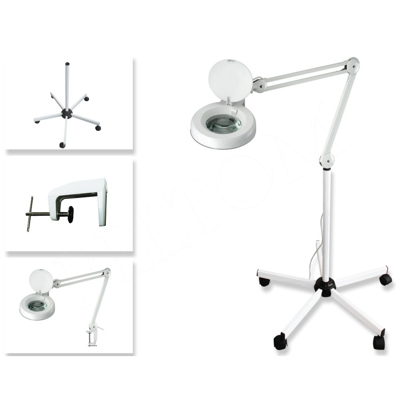 Lente ingrandimento con stativo e molle interne 