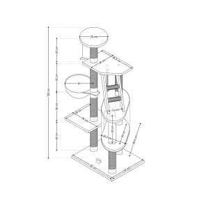 Tiragraffi per gatti 120 cm.