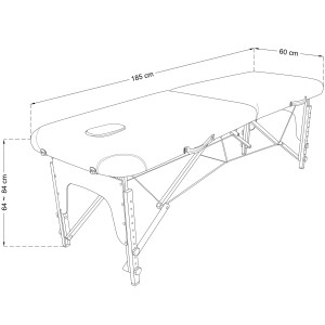 Lettino massaggio Basic 2 Zone Leggero
